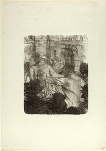 Au Pied du Sinaï'den Tekstil Pazarı, Krakov by Henri de Toulouse Lautrec