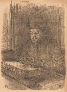 The Fine Printmaker Adolphe Albert (Le bon gravur - Adolphe Albert) by Henri de Toulouse Lautrec