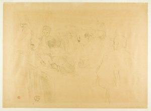 Lebaudy Davası, Matmazel Marsy Kanıt Veriyor by Henri de Toulouse Lautrec