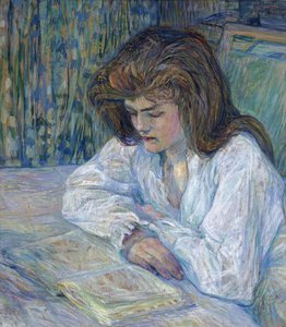 The Reader par Toulouse-Lautrec, Henri, de (1864-1901). Karton üzeri yağlı boya, ebat : 68x61 by Henri de Toulouse Lautrec
