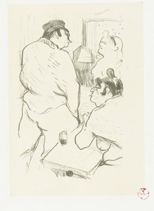 Genelevde iki kadın ve erkek La Terör de Grenelle by Henri de Toulouse Lautrec