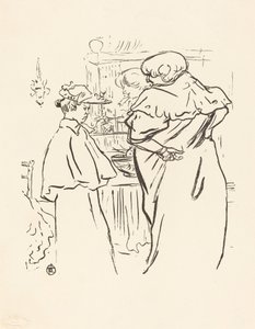 Aynanın Karşısında İki Kadın by Henri de Toulouse Lautrec