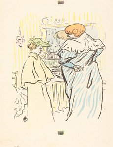 Aynanın Karşısında İki Kadın by Henri de Toulouse Lautrec