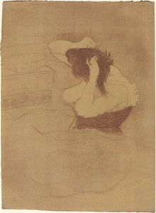 Saçını Taranan Kadın Saçını tarayan kadın, 1896. by Henri de Toulouse Lautrec