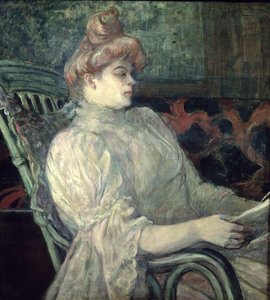 kadın okuma by Henri de Toulouse Lautrec