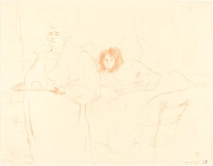 Tepsili Kadın Femme au platosu, 1896. by Henri de Toulouse Lautrec