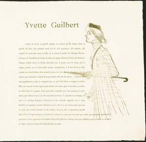 Yvette Guilbert by Henri de Toulouse-Lautrec