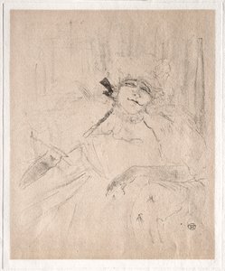 Yvette Guilbert: Eski Şarkı, 1898. by Henri de Toulouse Lautrec