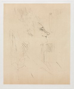 Yvette Guilbert Sarhoş, 1898. by Henri de Toulouse Lautrec