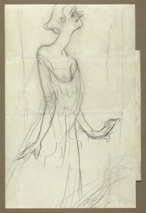Yvette Guilbert Singing by Henri de Toulouse-Lautrec
