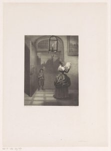 kadın bir mektup okuyor by Henri van Seben