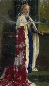 Hollanda Kraliçesi Juliana taç giyme cübbesiyle by Henricus Rol