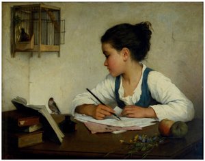 Bir Kız Yazısı; Evcil Saka Kuşu by Henriette Browne
