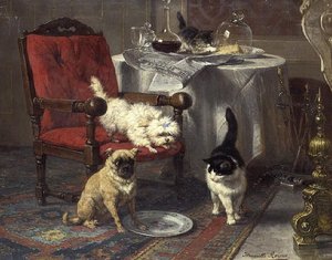 Biraz Peynir (tuval üzerine yağlı boya) by Henriëtte Ronner Knip