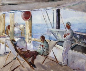 Güvertede (tuval üzerine yağlı boya) by Henrik Lund