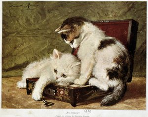 Folatrerie (yavru kedi) - Henriette Ronner tarafından