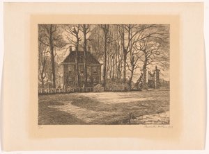 Ağaçların arasında kır evi by Henriëtte de Vries (signed by artist)