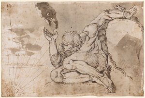 Prometheus (5 puan verilen çıplak erkek) by Henry (1741 1825) Fuseli