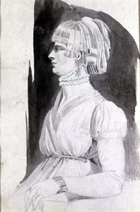 Bir kadının incelenmesi (kalem, kalem ve yıkama) by Johann Heinrich Füssli