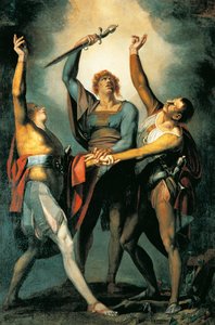Rutli yemini sırasında üç müttefik by Johann Heinrich Füssli