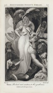Shakespeare'in Bir Yaz Gecesi Rüyası için çizim (gravür)