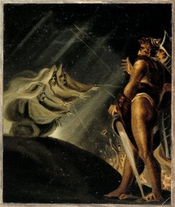 Macbeth ve Banquo Üzerinde Yüzen Cadılar - Fussli (Fuseli), Johann Heinrich