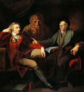 Johann Jakob Bodmer ile sohbet eden sanatçı