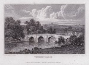 Wetherby Köprüsü (gravür) by Henry (after) Gastineau