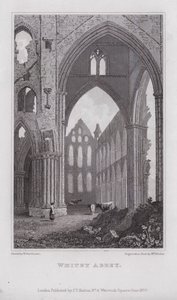 Whitby Manastırı (gravür) by Henry (after) Gastineau