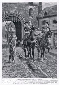 Henry, Becket'in pelerinini bir dilenciye atar. AD1117, 1920'ler by Henry A. Payne