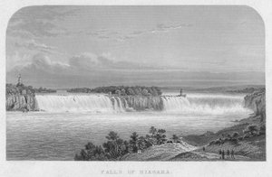 Niagara Şelalesi, 19. yüzyılın ortalarında. by Henry Adlard