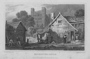 Rochester Kalesi, Kent (gravür) by Henry Adlard