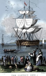 Hükümlü Gemi, c1820.