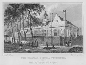 Gramer Okulu, Tunbridge, Kent (gravür) by Henry Adlard