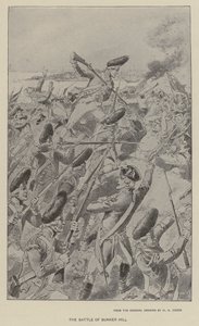 Bunker Hill Savaşı (lito) by Henry Alexander (after) Ogden