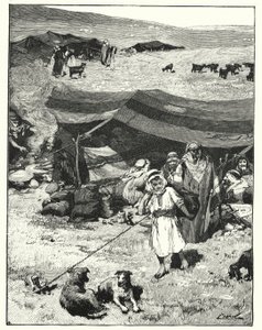 Bir Bedevi kampı (lito) by Henry Andrew Harper