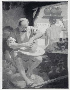 Doğulu bir çömlekçi (lito) by Henry Andrew Harper