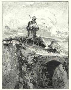 Ürdün üzerinde korkuluksuz köprü (lito) by Henry Andrew Harper