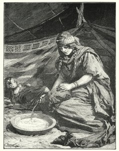 Bedevi çadırının içi (lito) by Henry Andrew Harper