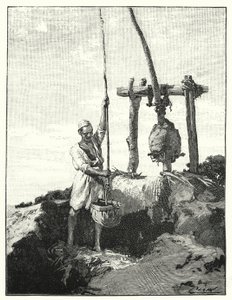 Doğuda su çekme yöntemi (lito) by Henry Andrew Harper