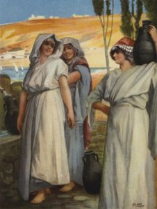 Bir kuyuda su çeken kadınlar (renkli taş) by Henry Andrew Harper