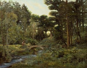 Ormanlık Manzara (tuval üzerine yağlı boya) by Henry Arthur Bonnefoy