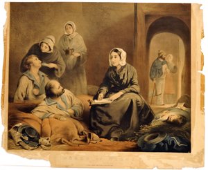 "Merhamet Eserleri: Therapia Hastanesi, 1 Ocak 1855", J.A. Vinter, pub. Rudolph Ackermann, 19 Şubat 1855