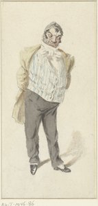 Ayakta duran bir beyefendinin karikatürü by Henry Bonaventure Monnier