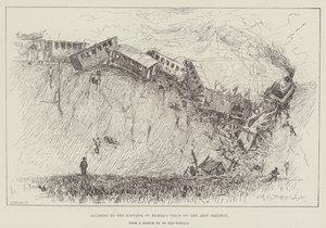 Azak Demiryolunda Rusya İmparatoru Treninde Kaza by Henry Charles Seppings Wright