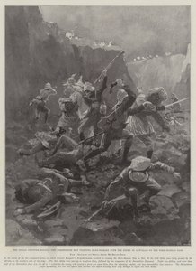 Kızılderili Sınırı Yükseliyor, Dorsetshire Adamları, Tseri-Kandao Geçidi'nde Nullah'ta Düşmanla El Ele Savaşıyor by Henry Charles Seppings Wright