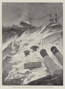 Deniz Manevraları, İrlanda Sahili Açıklarında Bir Baş Denizde HMS Repulse Pruvasının Görünümü by Henry Charles Seppings Wright