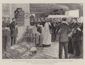 Merhum Saxe-Coburg-Gotha Dükü, HMS Alexandra'da Anma Servisi, Dük'ün Son Komutanlığı by Henry Charles Seppings Wright
