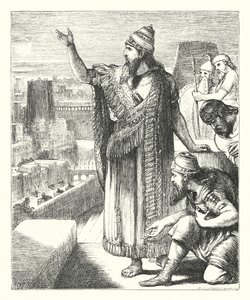 Nebukadnezar Babil'de (gravür) by Henry Courtney (after) Selous