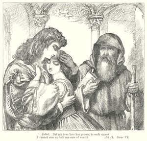 Romeo ve Juliet (gravür) by Henry Courtney (after) Selous